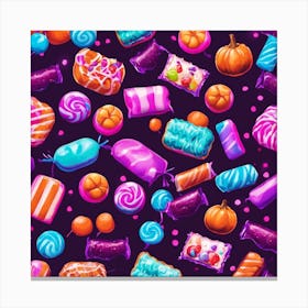Candy Seamless Pattern 2 Canvas Print