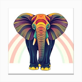 Rainbow Elephant 1 Canvas Print