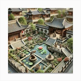 A Detailed View Of The Design Of A Harmony Courtya Canvas Print