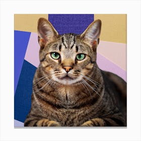 Cute Tabby Cat Canvas Print