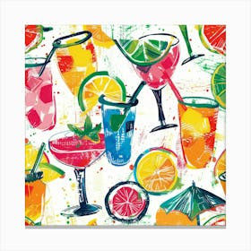 Tropical Drinks 1 Canvas Print
