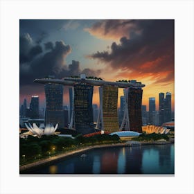 Singapore Marina Bay Canvas Print