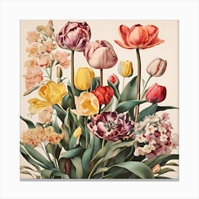 Tulips In A Vase Canvas Print