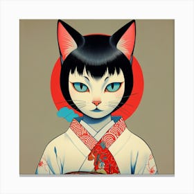 Japanese cat Canvas Print