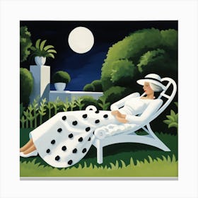 Moonlight In The Garden Canvas Print