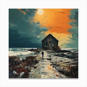 House On The Beach Canvas Print