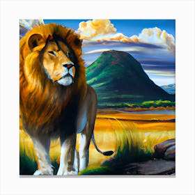 Lion Landscape Canvas Print