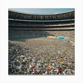 Stadium Full Of Garbage 2 Canvas Print