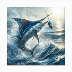 Marlin Fishing Canvas Print