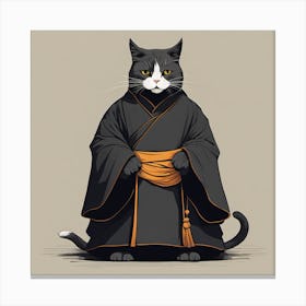 Samurai Cat Canvas Print