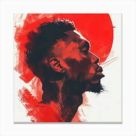 Portrait Of A Basketball Player 1 Canvas Print