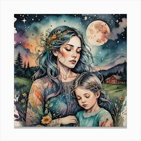 Mother And Daughter 1 Canvas Print