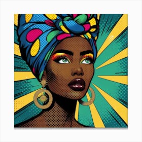 Nkiru African Woman In A Turban Canvas Print