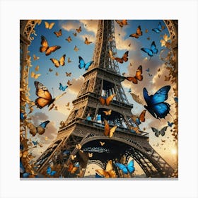 Butterflies In Paris Canvas Print