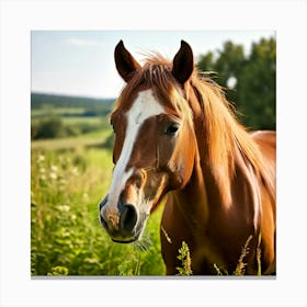 Horse Mare Meadow Grass Mane Breeding Feature Croatia Purebred Tradition Pasture Horse Fa (1) Canvas Print