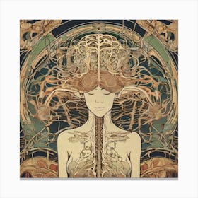 Nouveau Anatomy Series - 9 Canvas Print