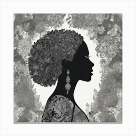 Silhouette Of A Woman 2 Canvas Print