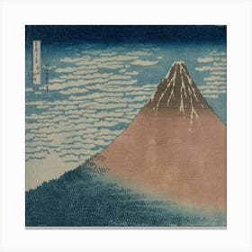 South Wind, Clear Sky, From The Series Thirty Six Views Of Mount Fuji (Early 1830s) Canvas Print