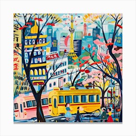 Kids Travel Illustration Tokyo 3 Canvas Print