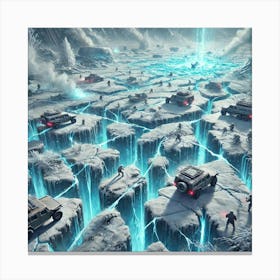 A Futuristic Sci Fi Depiction Of Terrain Alteratio Canvas Print