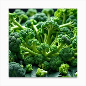 Close Up Of Broccoli Canvas Print