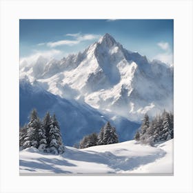 Snowy Mountains Canvas Print