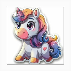 Unicorn Sticker 13 Canvas Print