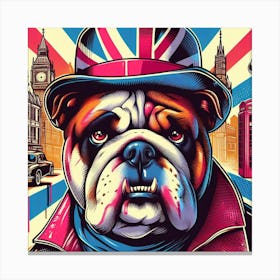 Bulldog In London Canvas Print