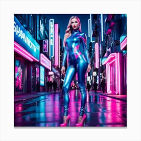 Neon Girl 1 Canvas Print