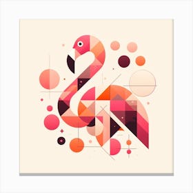 Geometric Art Flamingo 2 Canvas Print