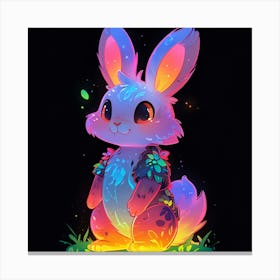 Glow Bunny Canvas Print