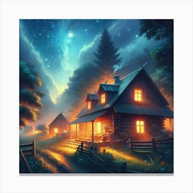 Cabin In The Woods Canvas Print