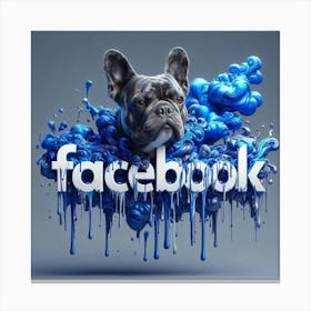 Facebook Logo 3 Canvas Print