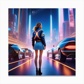 Futuristic Cityscape Canvas Print