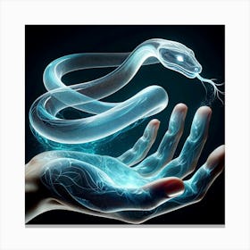 Holographic Snake spirit Canvas Print