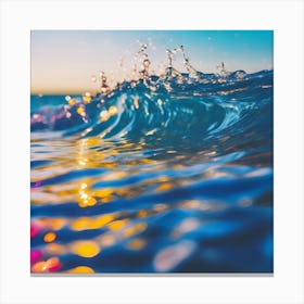 Sunset Reflections on the Blue Ocean 1 Canvas Print