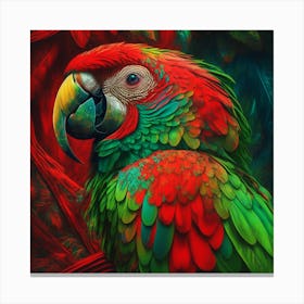 Tropical Parrot Canvas Print