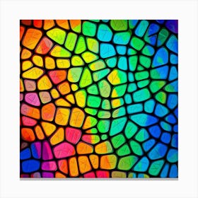 Rainbow Stained Glass Canvas Print