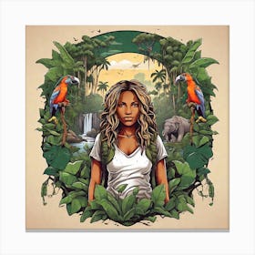 Beyonce In The Jungle Canvas Print