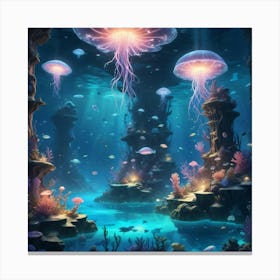 Pikaso Texttoimage Ocean Dreamscape Design A Surreal Underwater Scene Canvas Print