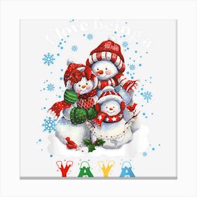 I Love Being A Yaya Snowman Christmas Canvas Print