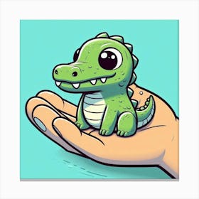 Tiny Crocodile Canvas Print