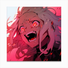 Anime Girl With Red Eyes 2 Canvas Print