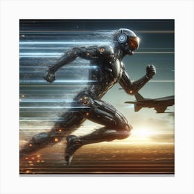 Cyborg Running 2 Canvas Print
