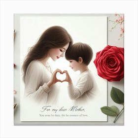 Mother And Son Canvas Print