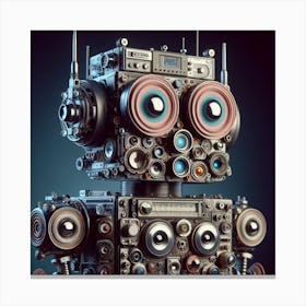 Robot made of Analog Stereo Equipment 2 Canvas Print