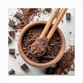 Chocolate In A Bowl Canvas Print