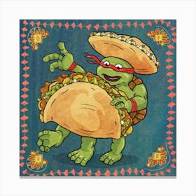 Tangoing Turtles Taco Tuesday Fiesta Print Art And Wall Art Canvas Print