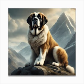 St Bernard Dog 99 Canvas Print