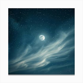 Stockcake Moonlit Night Sky 1719800069 Canvas Print